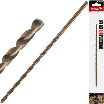 Zlatý vrták do kovu dlhý 5,5 x 205 mm HSS DIN1869 (50/100/200) T02555