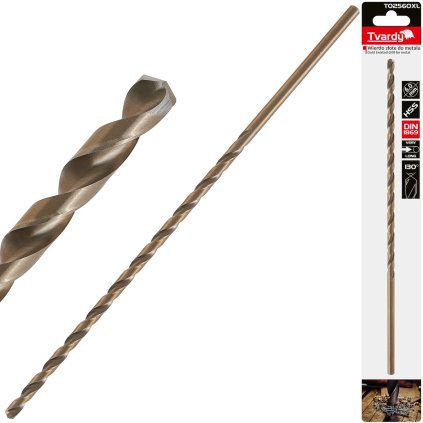 Zlatý vrták do kovu dlhý 6,0 x 260 mm HSS DIN1869 (50/100/200) T02560XL