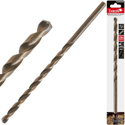 Zlatý vrták do kovu dlhý 10,0 x 265 mm HSS DIN1869 (25/100) T02600