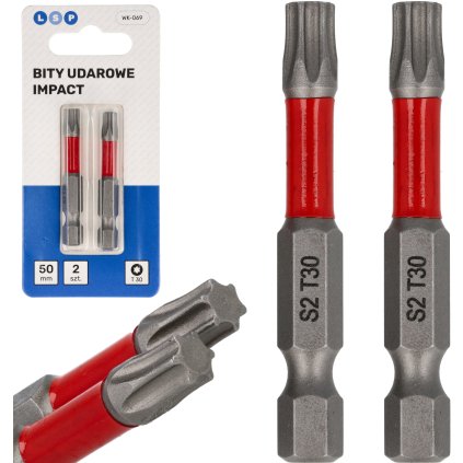 Bit úderový TORX T30 50 MM LSP IMPACT sada bitov 2 KUSY WK-069