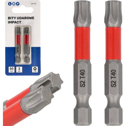 Bit úderový TORX T40 50 MM LSP IMPACT sada bitov 2 KUSY WK-075