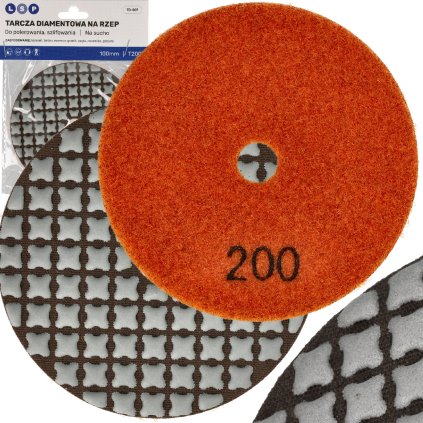 Diamantový kotúč P200 na brúsenie a leštenie gresu a keramiky 100 TD-007