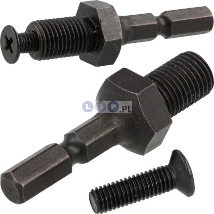 Priechodka 1/4' hex na 3/8' závit adaptér do skrutkovača uťahovača 38-035