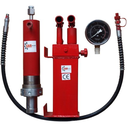 Piest + manometer + dvojité čerpadlo + sada hadíc pre 20t lisy 20T SET 2-PISTON PUMP