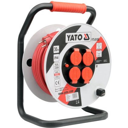 Predlžovací Kábel Na Plastový Bub 30 M, Kábel 3X2,5Mm2 YT-8106