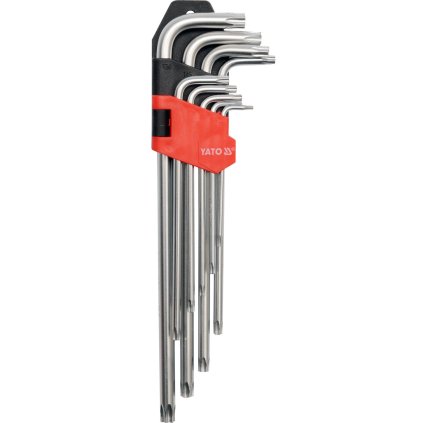Kľúče Torx imbusové, dlhé T10-T50, 9 kusov.
