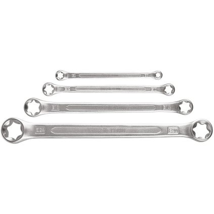 Torx Krúžkové Kľúče E6-E24, 4 Ks. YT-0530