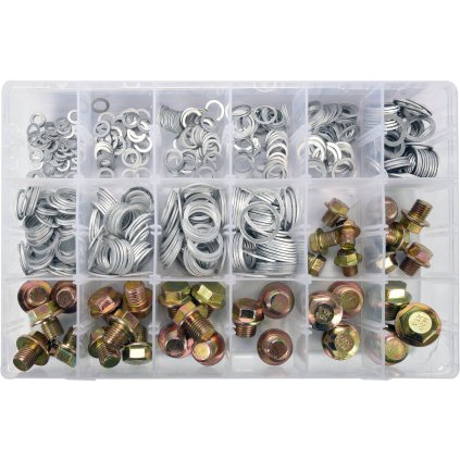 Sada Hliníkových Podložok A Vypúšťacích Zátkov 534 Kusov YT-06862