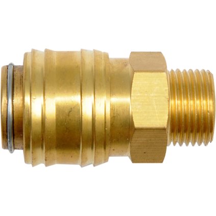 Mosadzný Rýchlokonektor 1/4'', Vonkajší Závit 3/8'' YT-24095