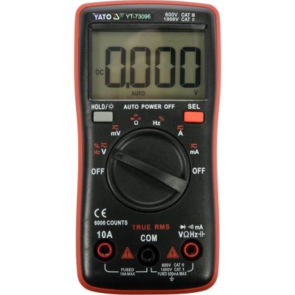 Digitálny Merač True Rms S Automatickým Rozsahom Lcd 6000 YT-73096