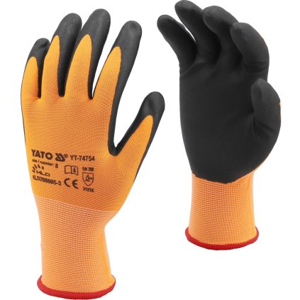 Ochranné Nylonové Rukavice 15G Nitril Povrchnuté S Povrchom Pre Smartphone Veľkosť 10 YT-74756