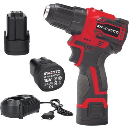 Akumulátorová vŕtačka 3/8" INVENTO A72 - sada v kufríku + 2x 1,5 Ah batéria PXA72
