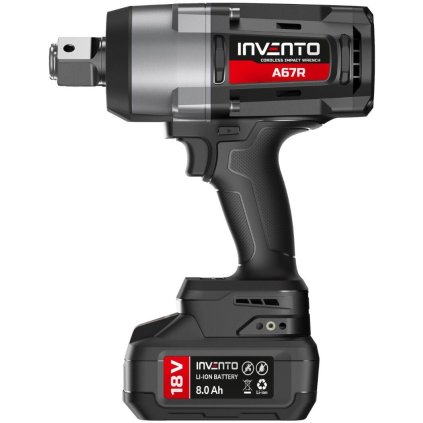 1" akumulátorový rázový uťahovák 2400 Nm INVENTO A67R, sada 2x 8Ah, taška, nabíjačka PXA67R
