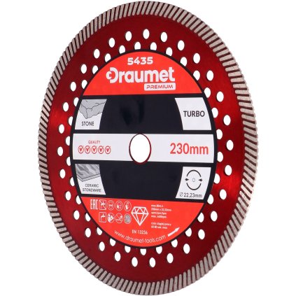 DRAUMET PREMIUM Diamantový kotúč TURBO 230 E5435
