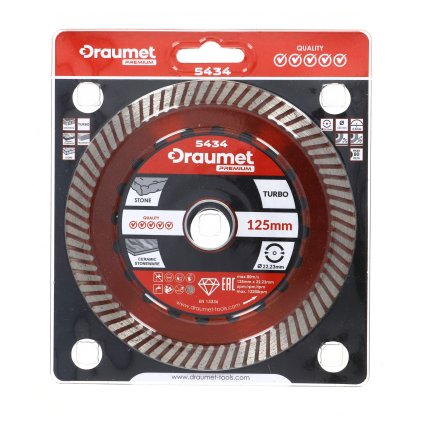 DRAUMET PREMIUM Diamantový kotúč TURBO 125 E5434