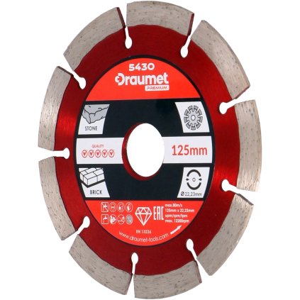 DRAUMET PREMIUM Diamantový kotúč segmentový 125 E5430