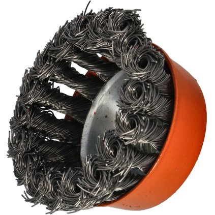 FASTER TOOLS Kužeľová kefa pletená oceľová závit M14 100 25 E2639