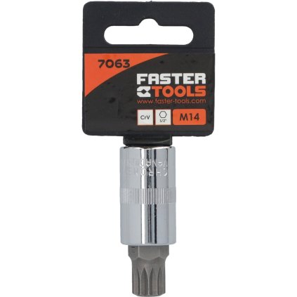 FASTER TOOLS Nástavec spline s čapom 1/2" M16 E7064