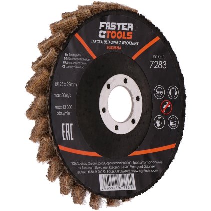 FASTER TOOLS Lamelový kotúč z netkanej textílie 125mm drobna - fine E7285