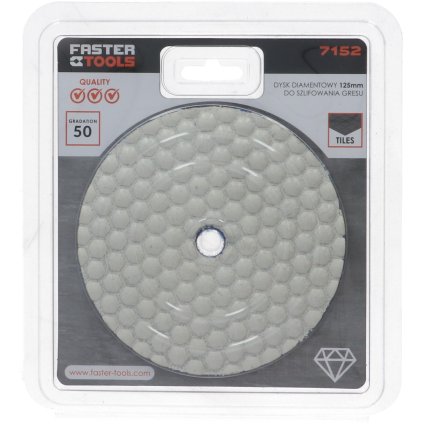 FASTER TOOLS Diamantový kotúč na brúsenie kameniny - 125mm 50 E7152