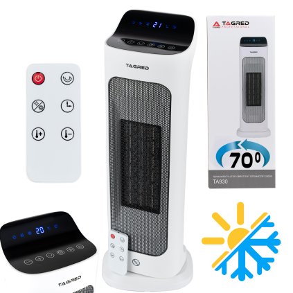 Keramický ohrievač, stĺpový ohrievač, ohrievač s ventilátorom, elektrický rotačný ohrievač 2000W TA930