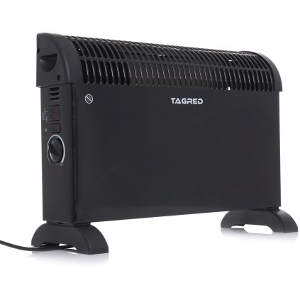 Elektrický konvektor s termostatom, prívod vzduchu TURBO, výkon 2000 W, čierny TA901B