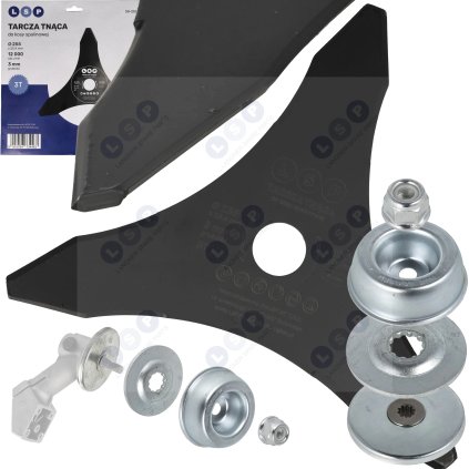 3-zubý žací nôž pre kosu STIHL M10 x 1,0 + 3 mm hrubý nástavec 50-253-50-275