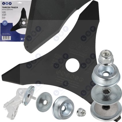 3-zubý rezací nôž pre žacie lišty STIHL M12 x 1,5 + 3 mm hrubý nástavec 50-253-50-276