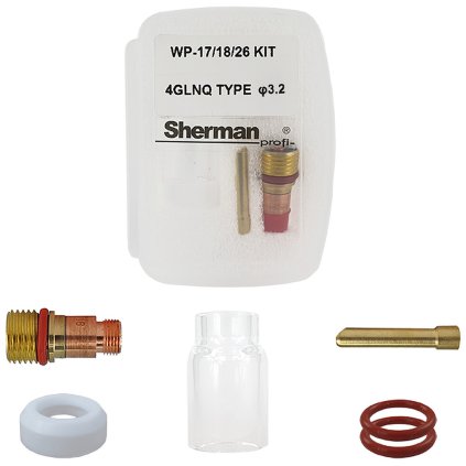 Sada TIG Pyrex T17/18/26 4GLNQ 3,2 mm
