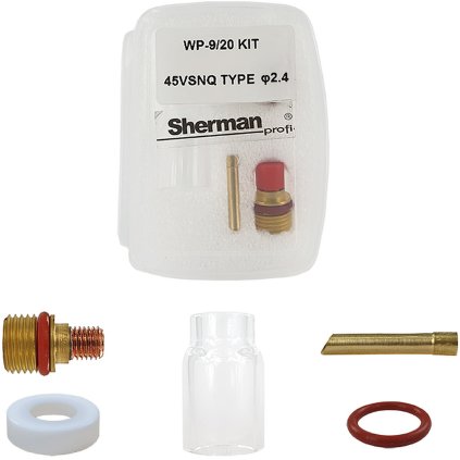 Sada TIG Pyrex T9/20 45VSNQ 2,4 mm
