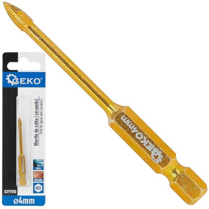 Vrták na sklo a keramiku HEX 4 mm (500) G39701D