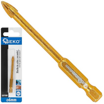 Vrták na sklo a keramiku HEX 6 mm (500) G39701F