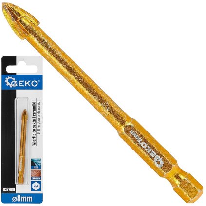 Vrták na sklo a keramiku HEX 8 mm (500) G39701H