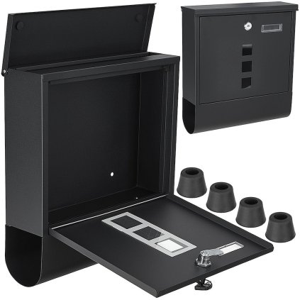 Schránka na listy 34x30,7x10cm /čierna (5) G10923