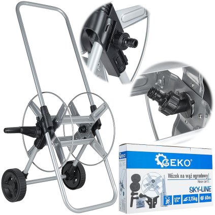 Kovový vozík na záhradnú hadicu 1/2"=60m SKY-LINE (5) G72967