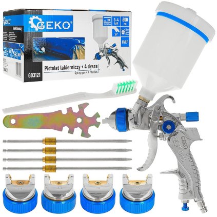 Striekacia pištoľ Prof. HVLP + 4 trysky (1,4-1,7-2,0-2,5) (20) G03121