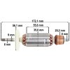 Rotor pre uhlovú brúsku Hitachi G13SB3 360734E CM5SB G12SA3