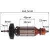 Sada rotor, uhlíky, ložiská a ozubené súkolesie pre  Metabo W 7