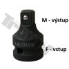 Redukcia kovaná, vstup 1/4" - výstup 3/8"  - vstup 1/2" - výstup 3/8" T27255