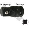 Redukcia kovaná, vstup 1/4" - výstup 3/8"  - vstup 1/4" - výstup 3/8" T24456