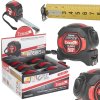 Obojstranná nylonová meracia páska s magnetom a autostopom 5m/25mm CLASS I - vystavený kartón (6/60) T00348