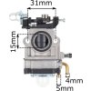 Karburátor pre benzínovú kosačku 15 MM NAC DEMON VICTUS čínske membrány pumpička 76-007UP