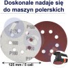 Brúsny papier pre oscilačnú brúsku 125 MM na suchý zips GR100 x 50 ks PAP125XP100OX50