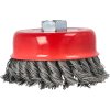Kefa drôtená 100mm M14 ČEĽO DNÍ DRÔT ZVIJANÝ pre brúsku T-DRUT4