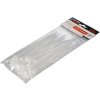 FASTER TOOLS opakovane použiteľná biela nylonová svorka 250x3,6mm 50ks EFT380-70