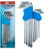 HEX TORX SECURITY imbusové kľúče T10-T50 mm, 9 kusov. TA1048