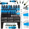 Skrutkovače, bity, skrutkovače, kľúče, nástrčné hlavice, 122-dielna sada s magnetickými bitmi TA1096