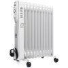 Elektrický ohrievač na olej s 11 rebrami, výkon 2500 W, biely TA921