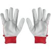 Montážne kožené pracovné rukavice červené Kozia koža - suchý zips r.9 (12/48) G73556