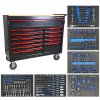 BL 5001 Dielenský vozík s CRV náradím 250 ks 12 zásuviek